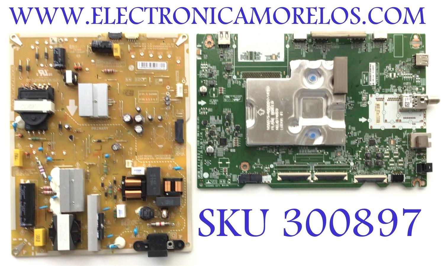 KIT DE TARJETAS PARA LG ORIGINAL 4K UHD HDR SMART TV / MAIN EBT66748401 / EAX69526703 / EAX69526703(1.1) / FUENTE EAY65895422 / EAX69508202 / DISPLAY LC650EQ (SP)(A1) / PANEL NC650EQG-AAKH1 / MODELO 65NANO80UPA / 65NANO80UPA.BUSYLKR